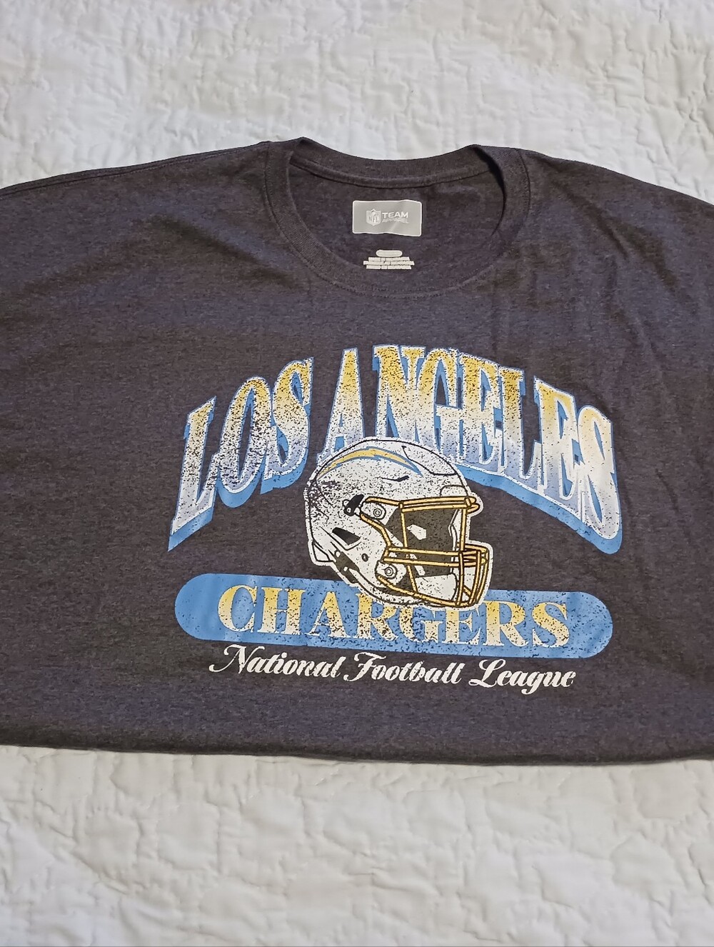 NFL Team Apparel Heather Gray Crewneck Tee - Dark Gray
